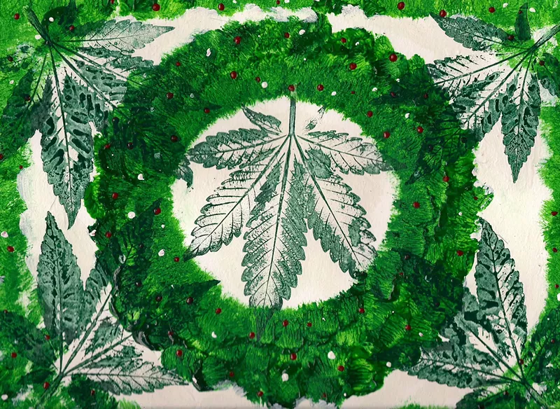 Image: cannabis wreath