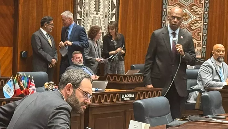 Image: GOP state Rep. Walt Blackman stares down fellow Republican Alexander Kolodin.