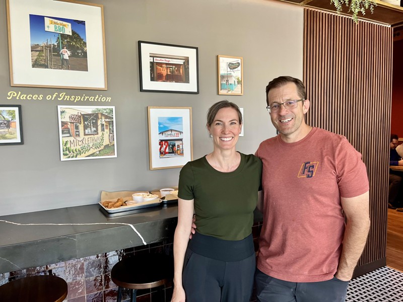 Bekke and Scott Holmes are the owners of Full Speed Chicken & Ribs, their newest concept that joins their Little Miss BBQ empire, on Roosevelt Row.