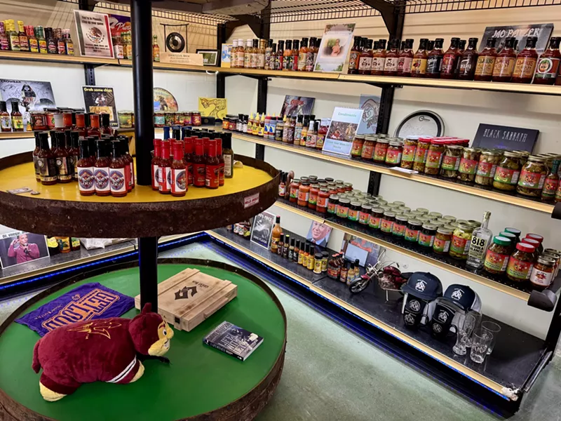 Image: Little Shop of Hot Sauces selections include locally made hot sauces, salsas and barbecue sauces.