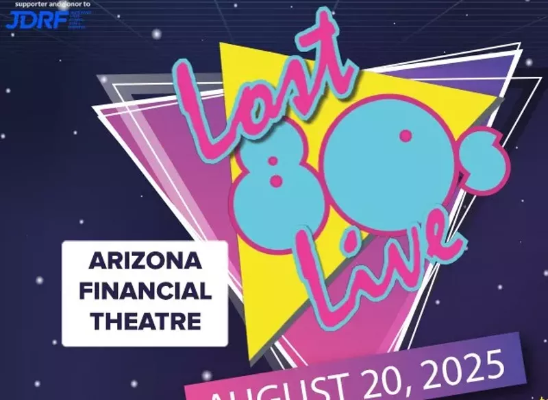 Image: An '80s-themed tour logo.