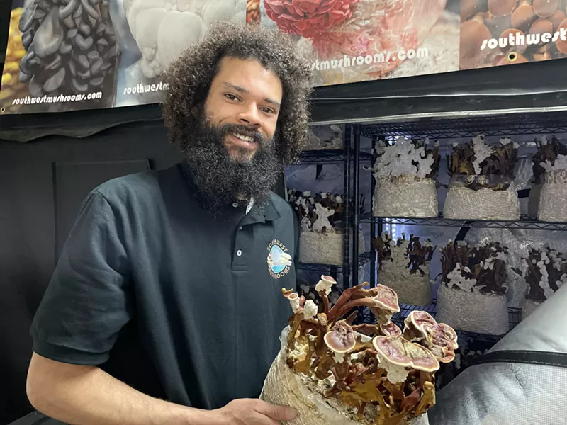 Image: Michael Crowe started Southwest Mushrooms after more than a decade as a hobbyist.