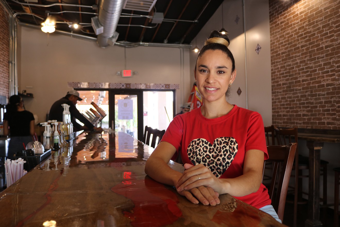 Clara Sánchez owns Mis Raíces Café, a new coffee shop on Grand Avenue in Phoenix.