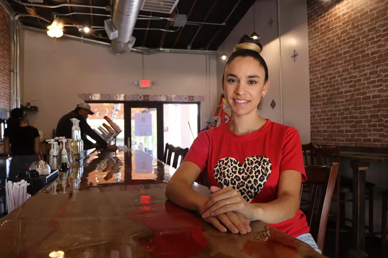 Image: Clara Sánchez owns Mis Raíces Café, a new coffee shop on Grand Avenue in Phoenix.