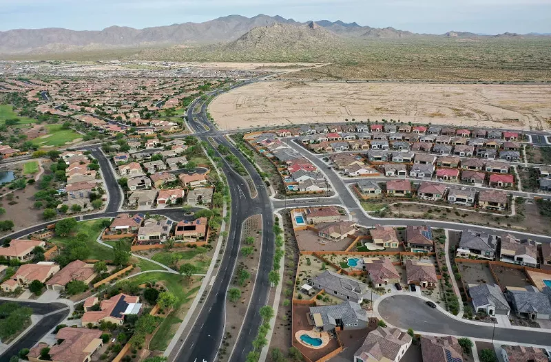 Image: an aerial view of buckeye arizona