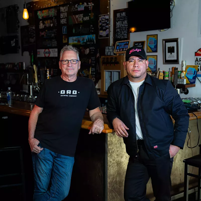 Image: Dave Valencia of Oro Brewing Co. and Chris Figueroa of Nicky's Barbecue are joining forces to open Golden Oak Barbecue & Taproom this summer in downtown Phoenix.