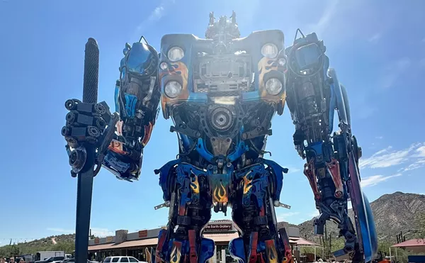 Image: A Cave Creek store has installed an epic Transformer statue