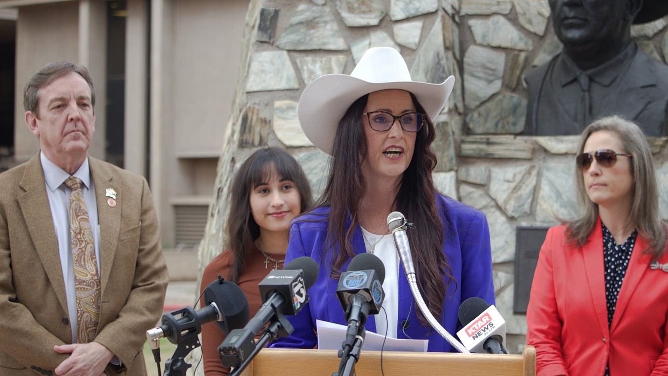 Sen. Janae Shamp, R-Surprise, discussed her bill to mandate detransition care during a press conference on Thursday at the Arizona State Capitol.