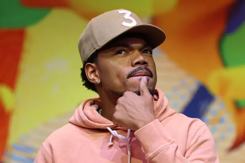 Image: Chance the Rapper looks on during the 50th Anniversary Of Hip Hop' keynote at SXSW Sydney on October 19, 2023, in Sydney, Australia.