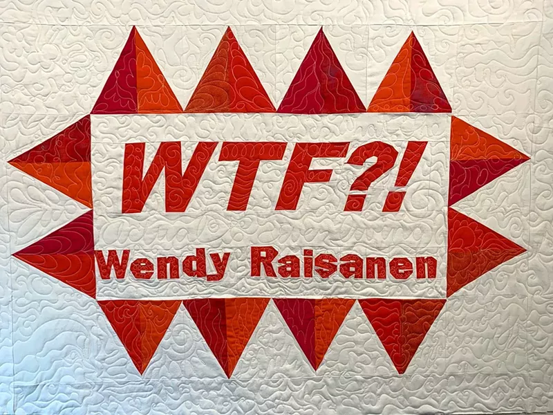 Image: Wendy Raisanen's quilts depict important disruptions in American society and the anxiety of social media addiction.