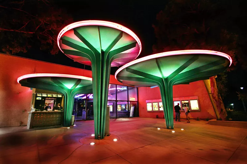 Image: The distinctive exterior of the now-demolished Harkins Camelview 5 theater in Scottsdale back in 2009.