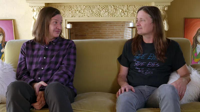 Image: Jeff, left, and Steven McDonald share a moment in the film "Born Innocent: The Redd Kross Story."