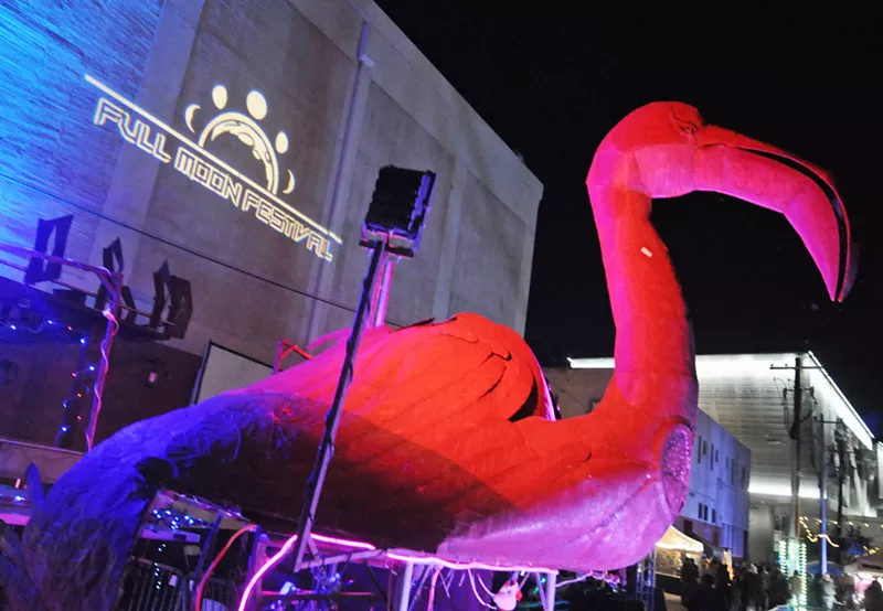 Image: A large-scale art display at the Full Moon Festival from January 2020.