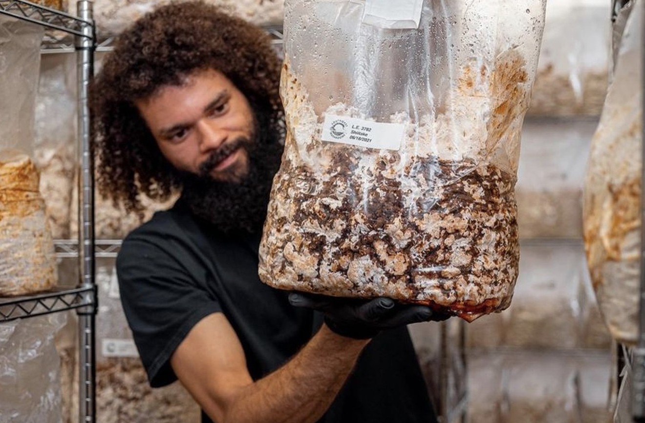 Michael Crowe, the owner of Southwest Mushrooms, produces between 1,200 pounds and 1,500 pounds of mushrooms per week.