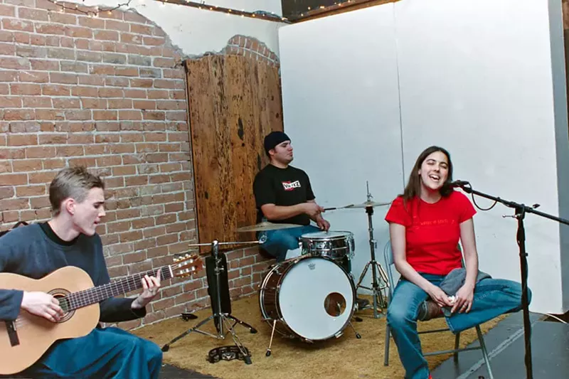 Image: Briefcase (an early version of Nowhere Man and a Whiskey Girl). Modified Arts, early 2000s.