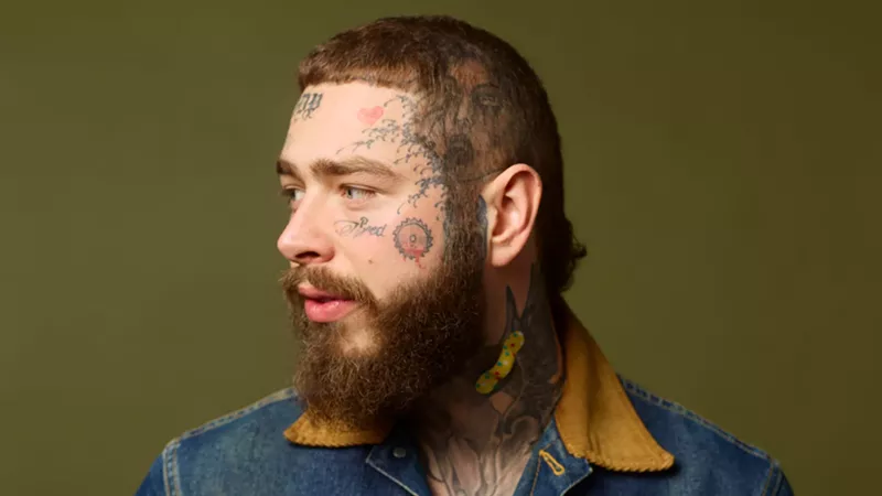 Image: Rap star Post Malone brings his latest tour to Phoenix on Saturday.