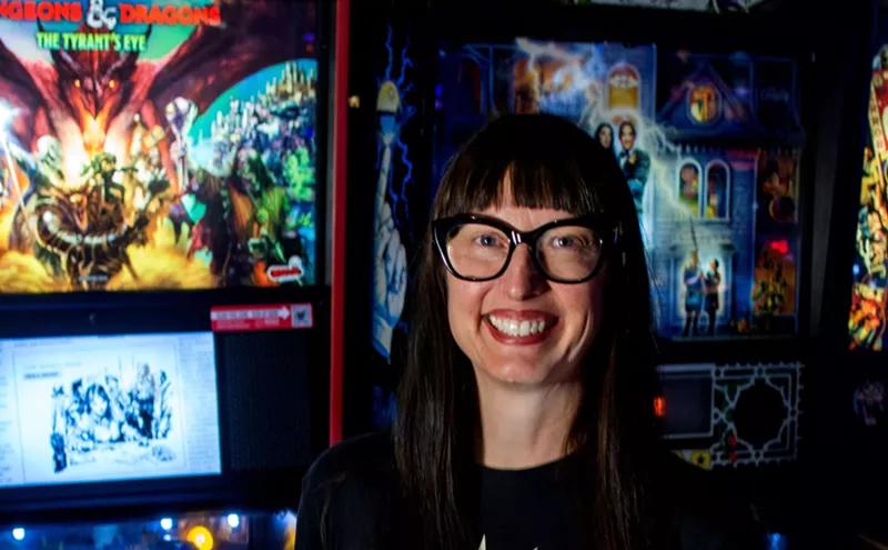 Image: Electric Bat Arcade owner Rachel Bess is queen of Phoenix pinball