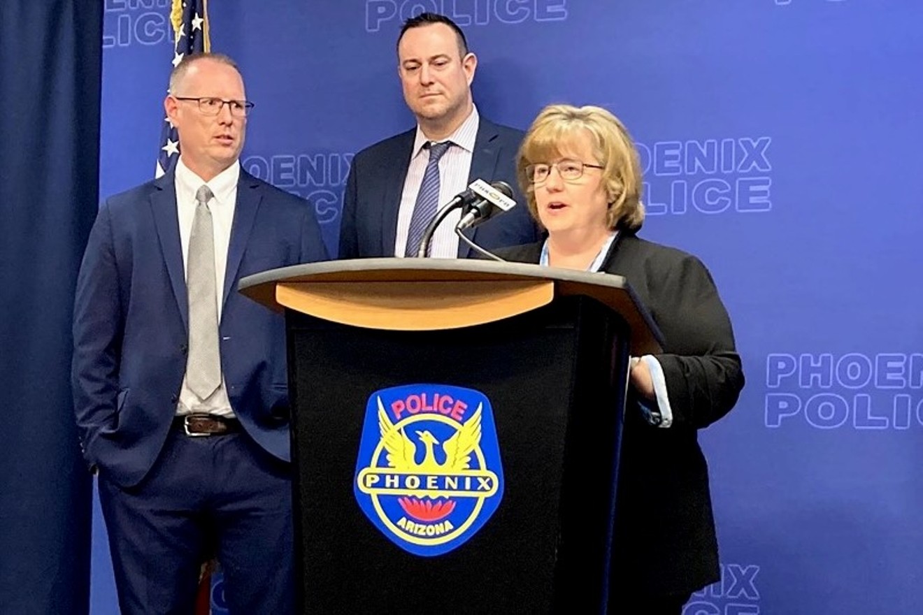 Maricopa County Attorney Rachel Mitchell called organized retail theft "a massive problem" during an April 18 press conference at Phoenix police headquarters.
