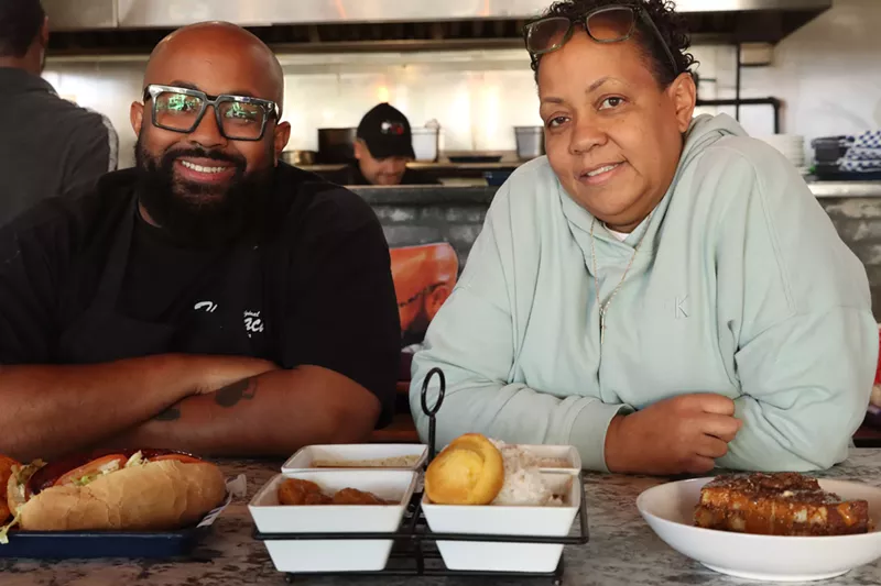 Image: Chef Devan Cunningham (left) and his mom Sharon run CC's on Central together.