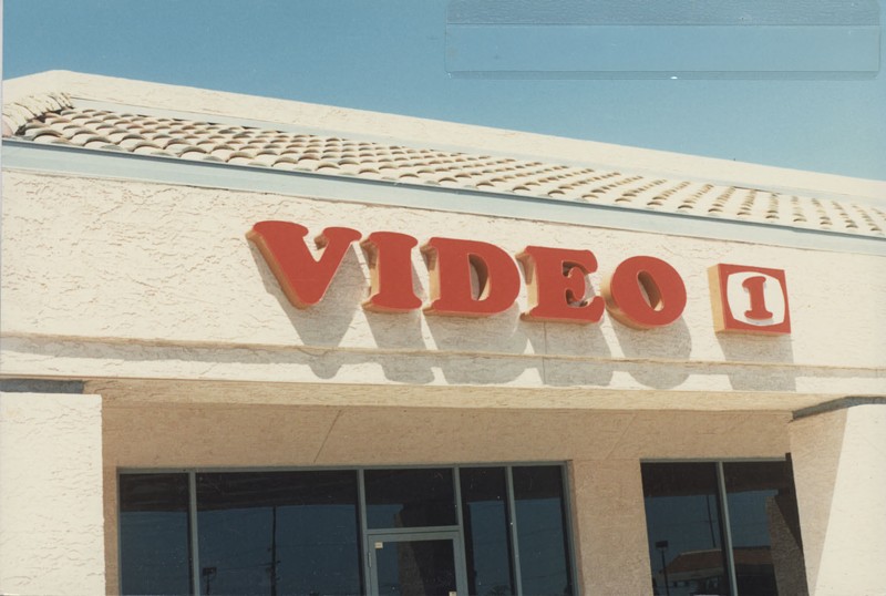 A 1989 photo of Video One along Warner Road in Tempe.