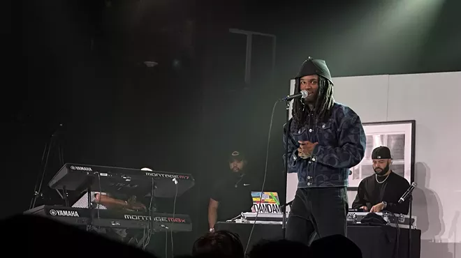 Man performs on stage