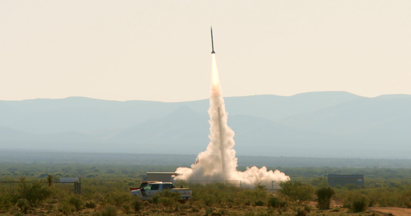 Celestis launches a memorial spacecraft into low-Earth orbit from Spaceport America in New Mexico.