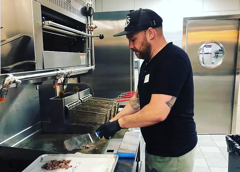 Image: Chef Aaron Link in the kitchen.