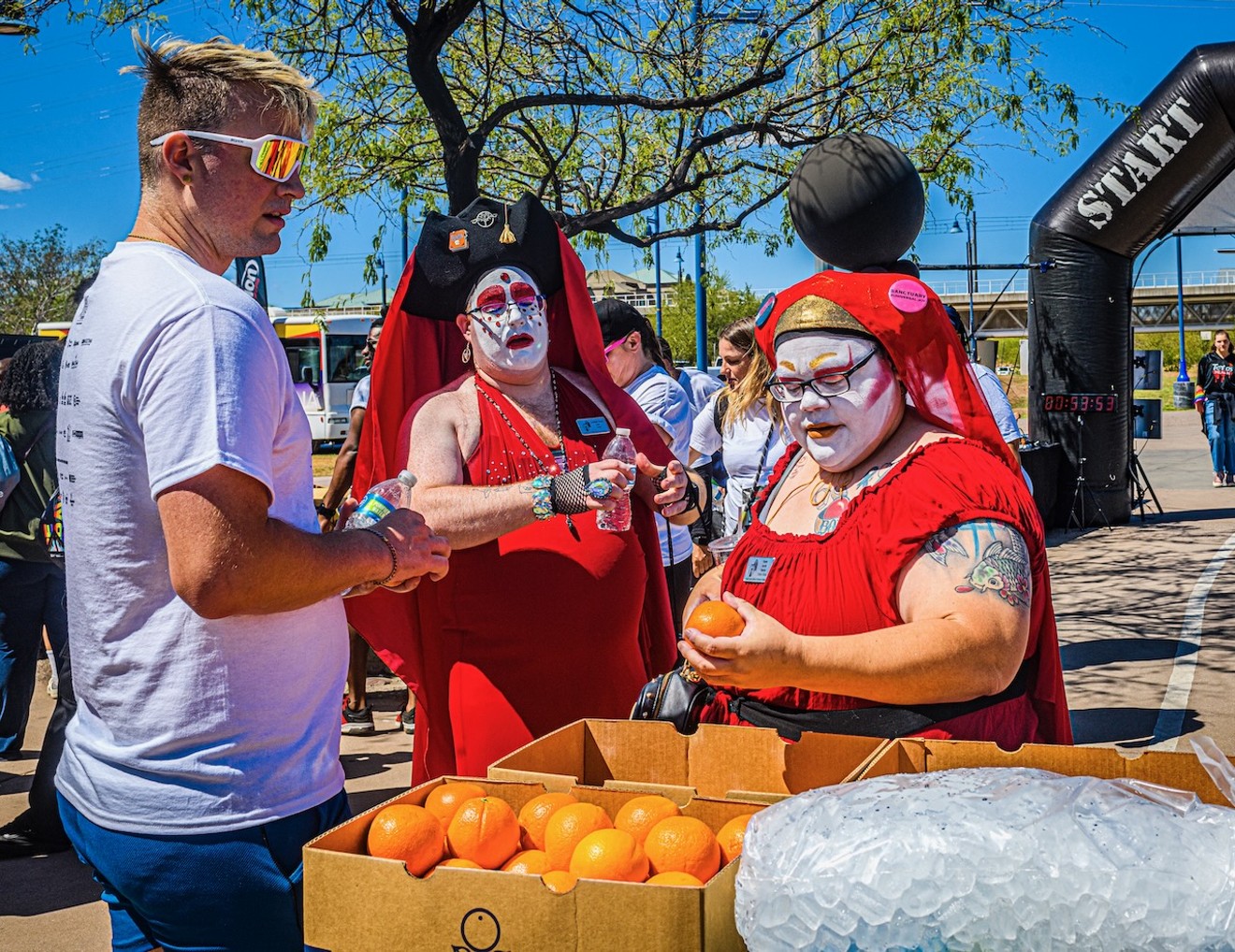 Participants enjoyed water, fruit and other snacks after completing the AIDS Walk Arizona & 5K on April 6 at Tempe Beach Park.