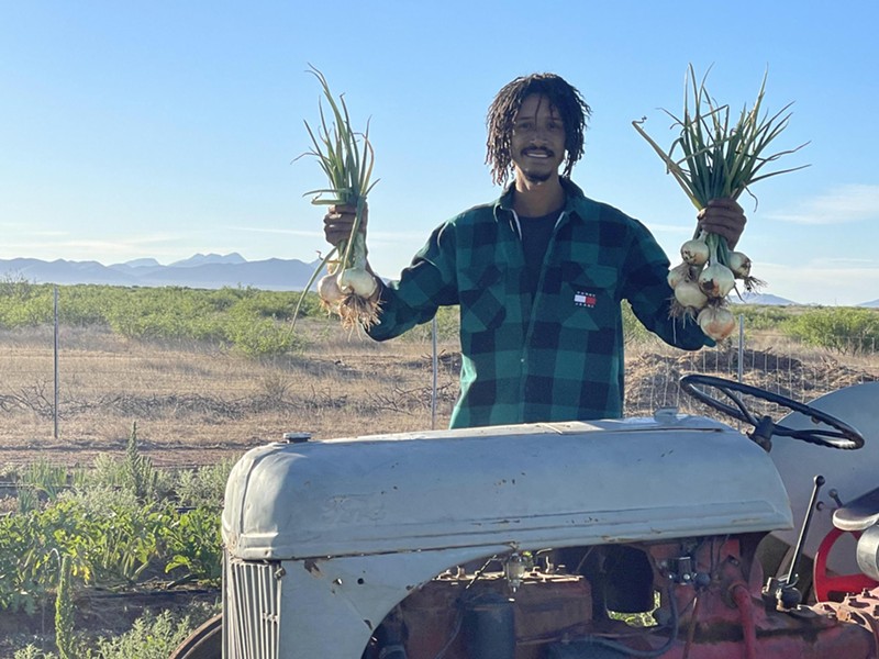 Through Desert Sky Produce, owner and farmer John Benedict grows crops that support CSA bags, food pantries and The Local Co-op year-round for residents of Cochise County.