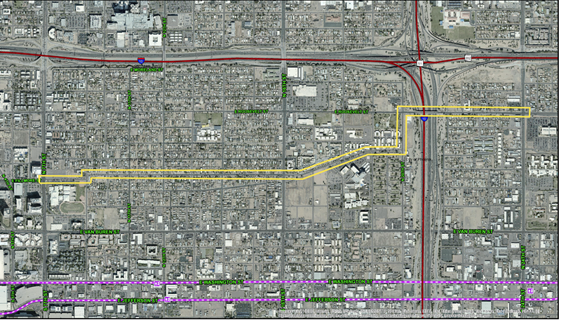 Image: A diagram of the proposed upgrades along the Villa/Filmore "bike boulevard."