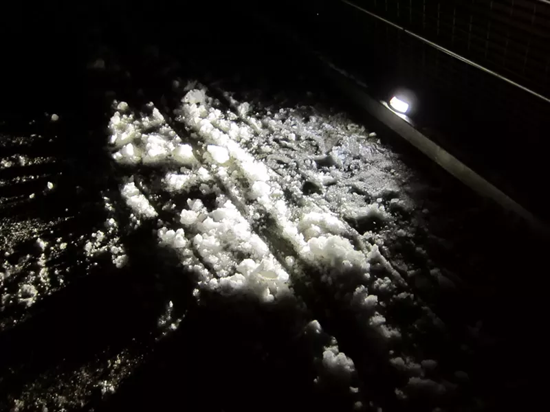 Image: Cocaine on a flat surface.