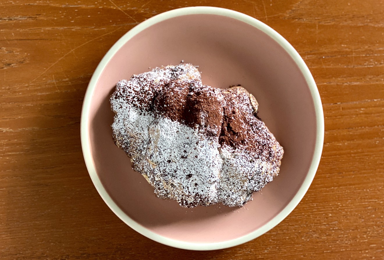 The chocolate almond croissant at Chacónne Patisserie is a weighty treat.