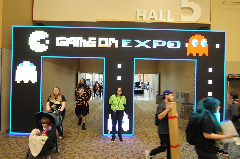 The entrance to Game On Expo's exhibitor hall.
