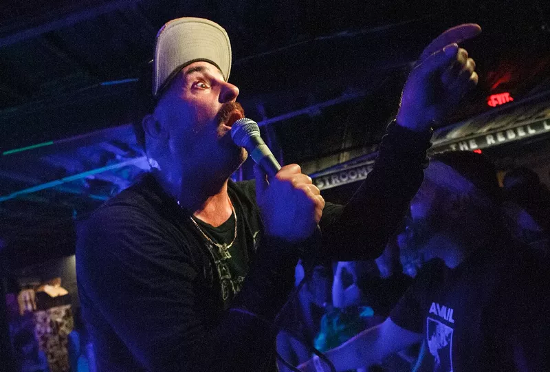 Image: Nuno Pereira of A Wilhelm Scream at the hardcore band's Rebel Lounge show in June 2022.