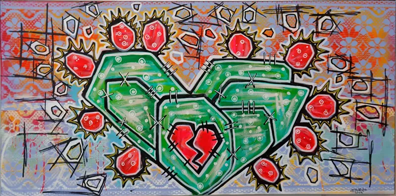 Image: One of Edgar Alejandro Gamez Sosa's works on display at The Gallery at Madison.