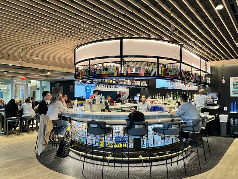 Image: The Pub at Thunderbird, the full-service bar and restaurant at the Thunderbird School of Global Management at Arizona State University, has become a social hub for students and faculty since opening in April.