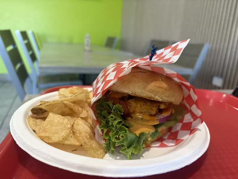 Image: King and Cardinal’s Indian-style burgers feature bold seasonings and house-made sauce.