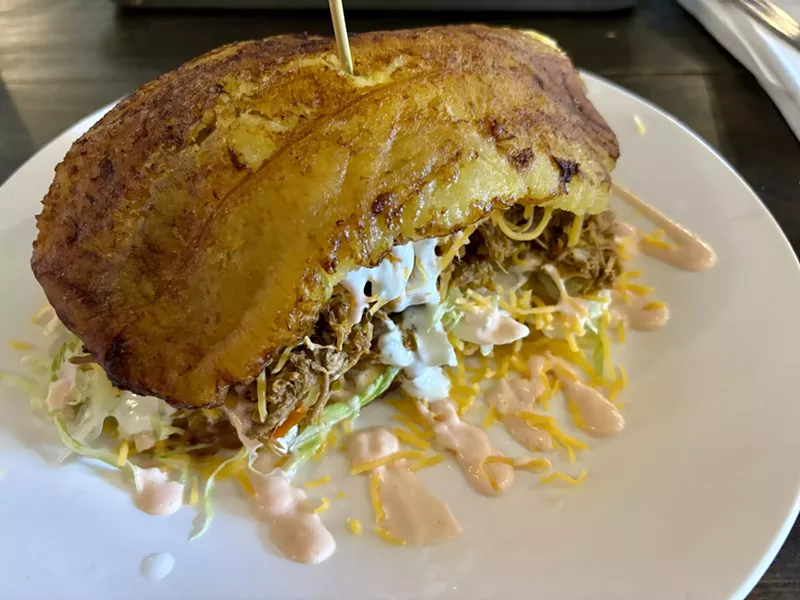 Image: At Que Chevere in Mesa, try the Patacon with sweet plantains.