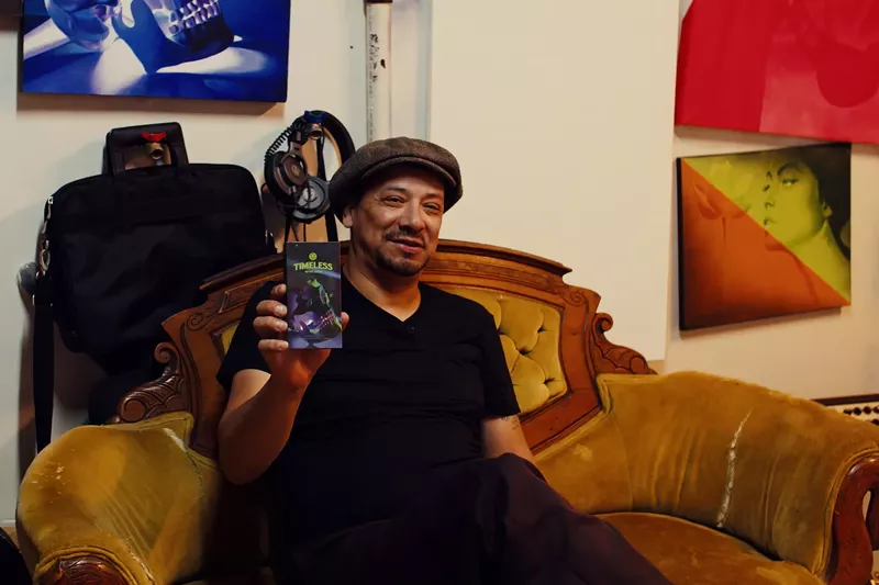 Image: Tato Caraveo shows off his newly designed cartridge flip case