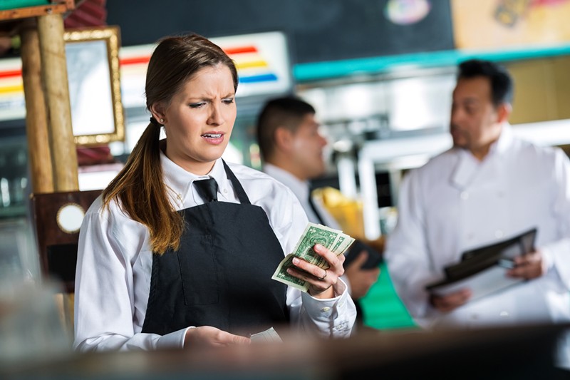 Though dubbed the "Tipped Worker Protection Act," Proposition 138 would actually lower the minimum wage for tipped workers.