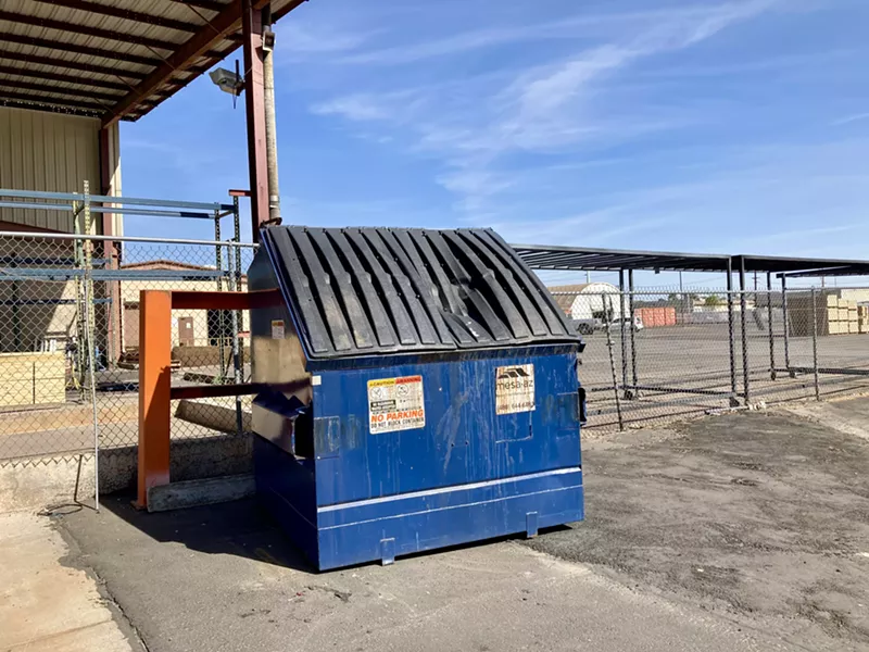 Image: A Dumpster outside the United Food Bank in Phoenix.