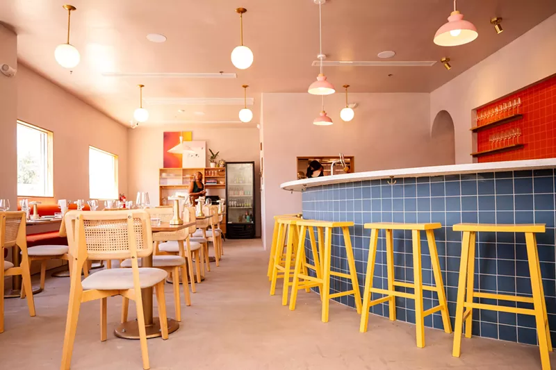 Image: Inside the wine bar Kid Sister.