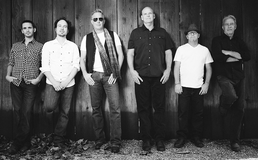 Kevin Costner (third from left) and the members of Modern West. - ZION AND ZION