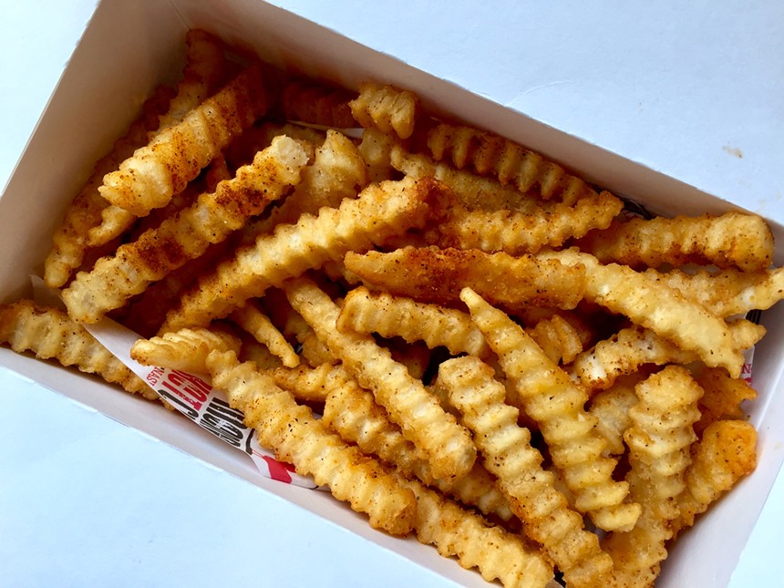 So much Cajun seasoning on Monroe's crinkle-cut fries. - ALLISON YOUNG