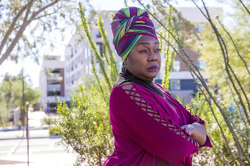 Michelle Richardson saw her rent spike after new owners took over her apartment complex in Phoenix. - ZEE PERALTA