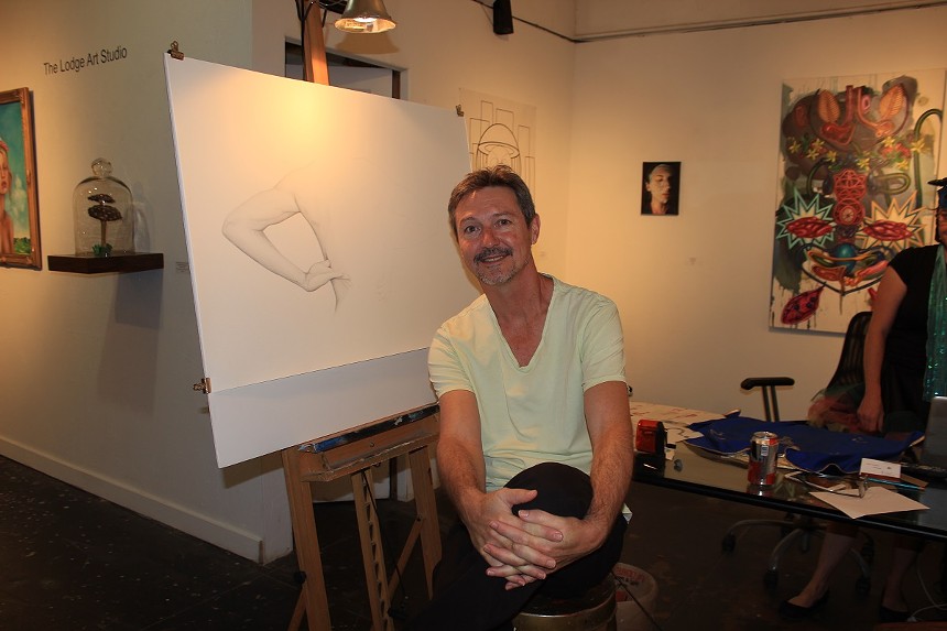 Artist Joe Brklacich at The Lodge Art Studio. - MICHELLE SASONOV