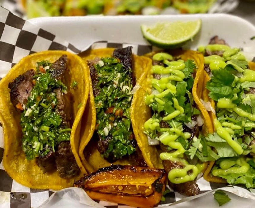 The ribeye tacos are made-to-order. - TACOS BARBON