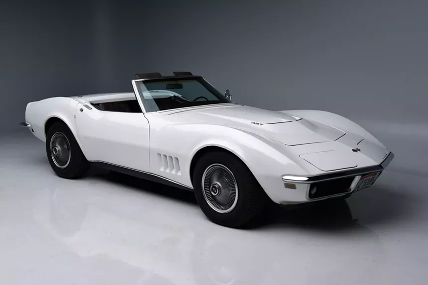A 1968 Chevrolet Corvette 427 convertible owned by astronaut Alan Shepard, one of many celebrity-owned cars at this year's auction. - BARRETT-JACKSON