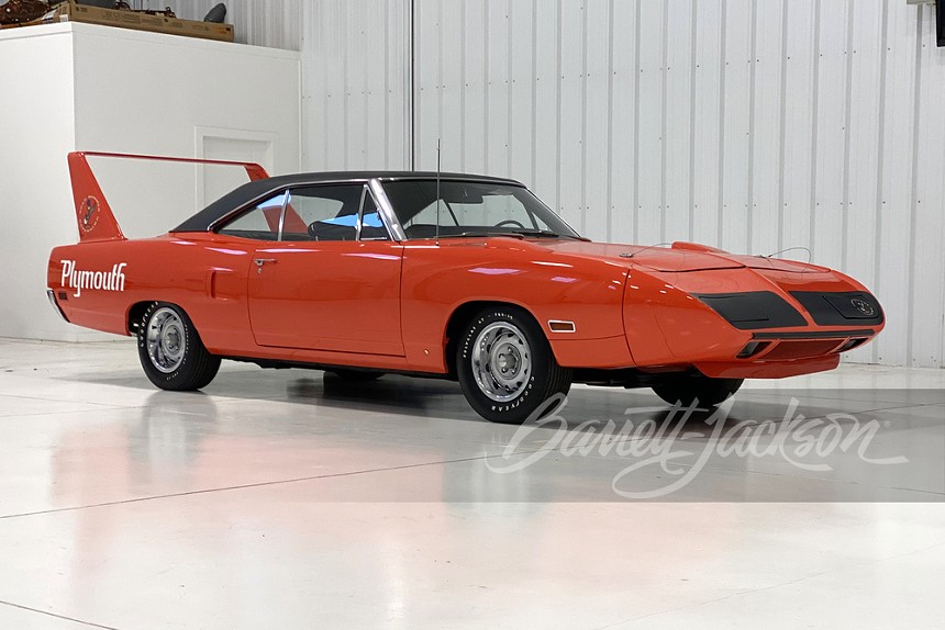 Spoiler alert: This 1970 Plymouth HEMI Superbird is available for purchase at auction this year.  - Barrett Jackson
