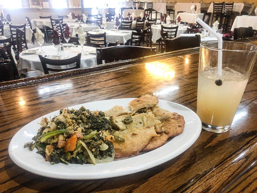 A signature island dish: saltfish and conch fritters with callaloo. - CARIBBEAN PALM SCOTTSDALE